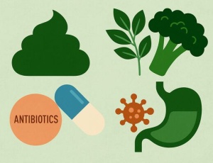 Чому кал може бути зеленого кольору