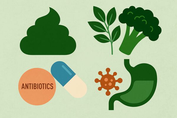 Чому кал може бути зеленого кольору