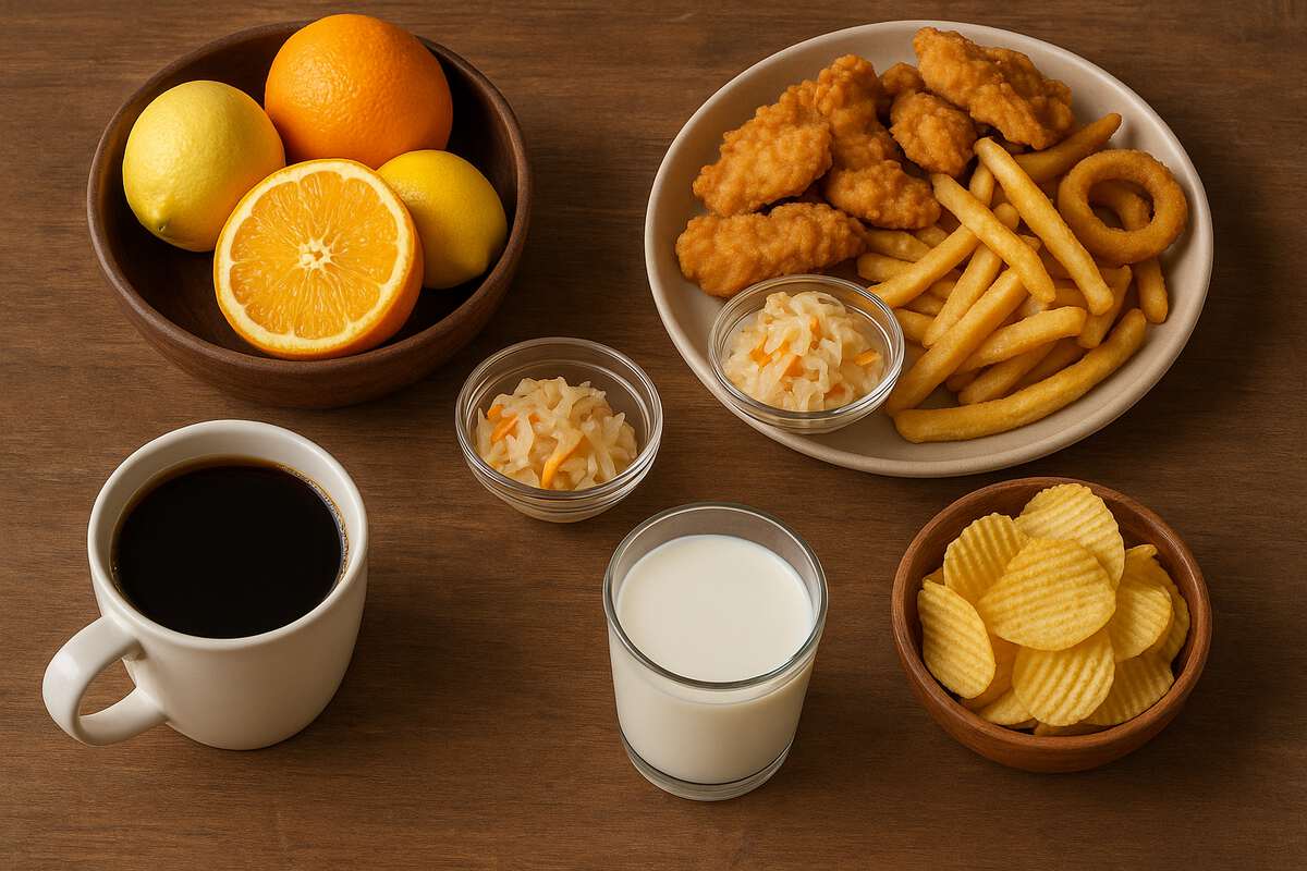 Какие продукты стоит избегать во время употребления кофе