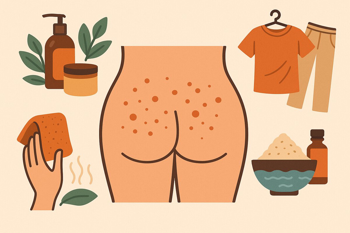 Домашние средства от прыщиков на ягодицах